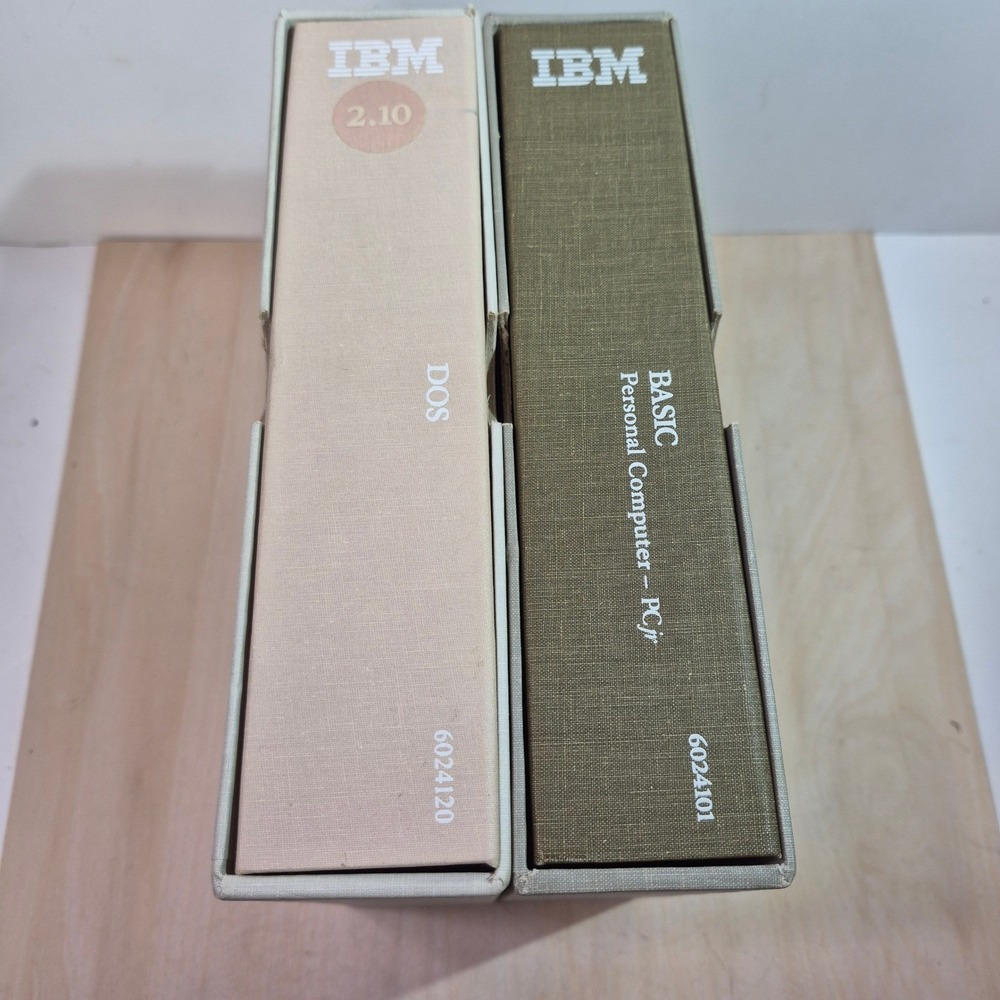 Vintage IBM PC DOS 2.10 and BASIC PCjr Manuals with Floppy Disks 1983 6024120